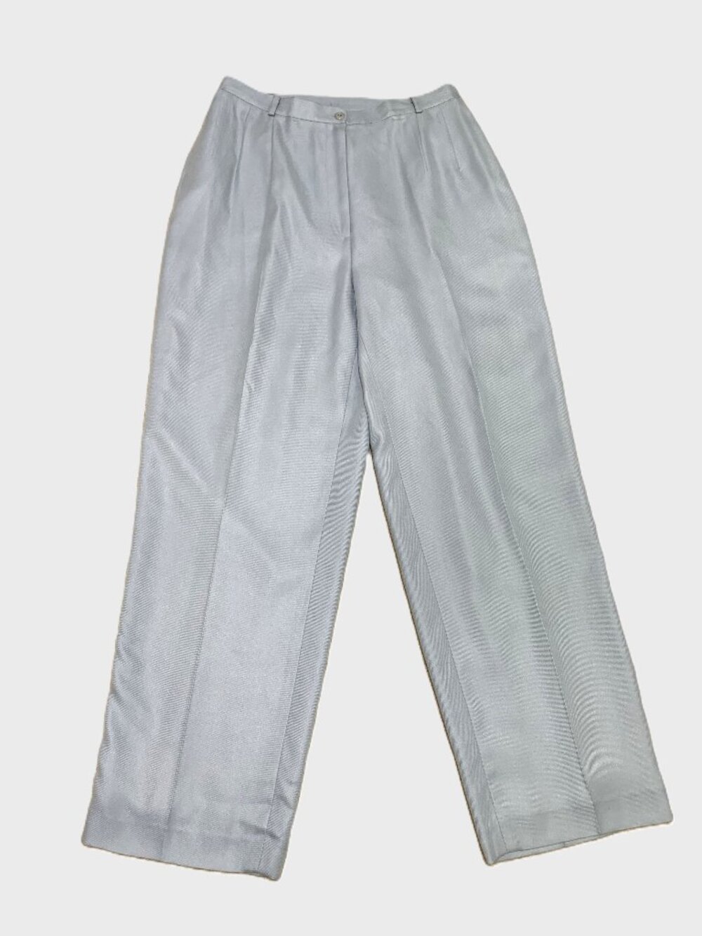 Brand New Talbots 100% Silk Women Slacks Light Blue Straight Leg Size 14/W